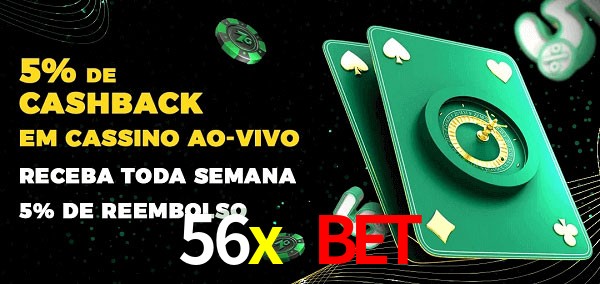 Promoções do cassino ao Vivo 56x bet